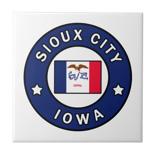 Sioux City Iowa Tegeltje (Voorkant)
