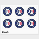 Sioux City Iowa Vierkante Sticker (Vel)