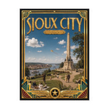 Sioux City Iowa Vintage Art Deco Gouden Tijdperk