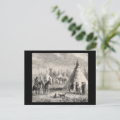Sioux Dorp, circa 1876 Briefkaart (Staand voorkant)
