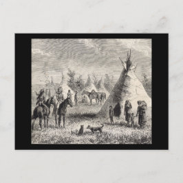 Sioux Dorp, circa 1876 Briefkaart