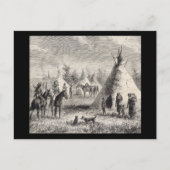 Sioux Dorp, circa 1876 Briefkaart (Voorkant)