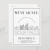 Sioux Falls Modern Deco | Adres Gewijzigd Aankondigingskaart (Voorkant / Achterkant)