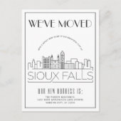 Sioux Falls Modern Deco | Adres Gewijzigd Aankondigingskaart (Voorkant)