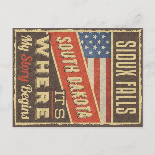 Sioux Falls South Dakota Briefkaart (Voorkant)