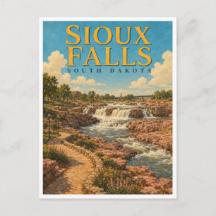 Sioux Falls South Dakota Falls Park GeoSaga Briefkaart
