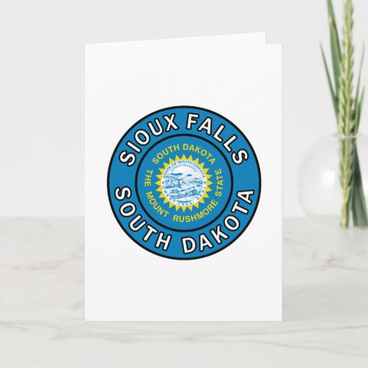 Sioux Falls South Dakota Kaart (Voorkant)