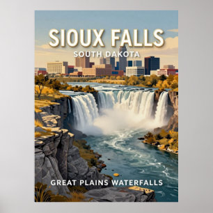 Sioux Falls South Dakota Reis Erfgoed Poster