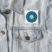 Sioux Falls South Dakota Vierkante Button 5,1 Cm (In situ)