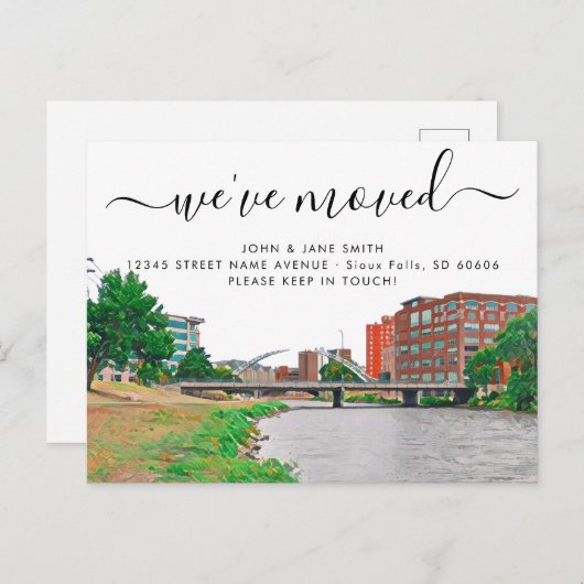 Sioux Herfst Verplaatsend Aankondiging Briefkaart (Voorkant / Achterkant)