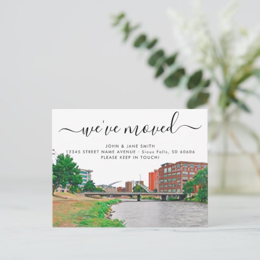 Sioux Herfst Verplaatsend Aankondiging Briefkaart (Staand voorkant)