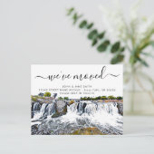 Sioux Herfst Waterfall Moving Announcement Briefka Aankondigingskaart (Staand voorkant)