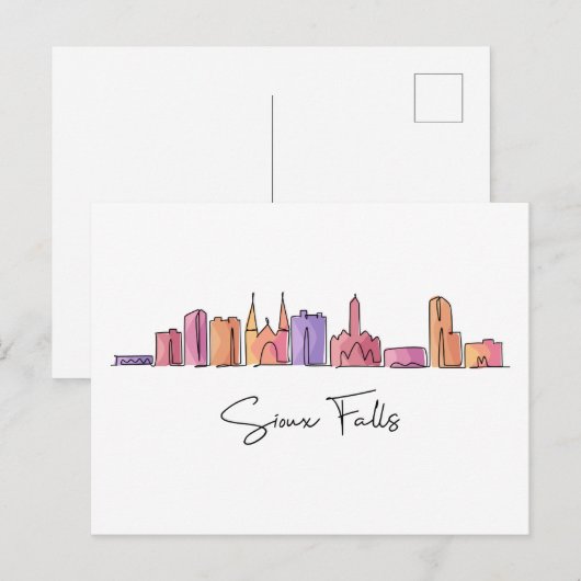 Sioux Herfst ZUID-DAKOTA Briefkaart (Voorkant / Achterkant)