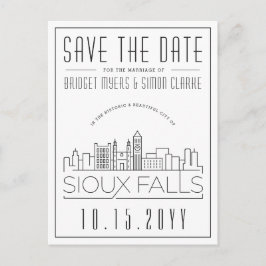 Sioux Herfsten Bruiloft Gestileerde Skyline Save t Briefkaart