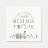 Sioux Herfsten Deco Skyline | Huwelijksevenement Servet (Voorkant)