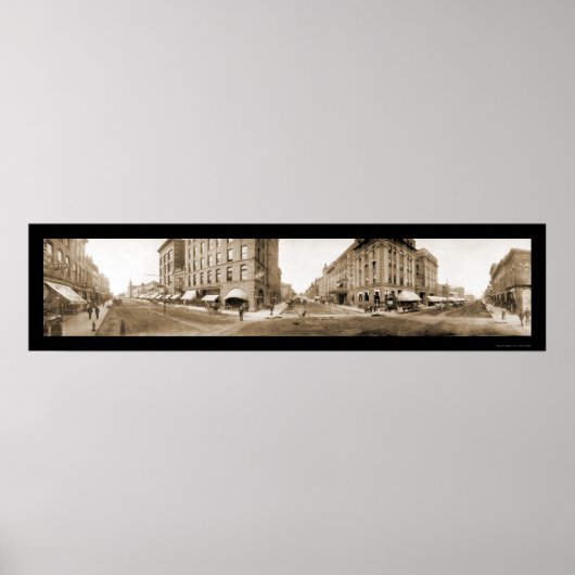 Sioux Herfsten SD Streets Foto 1907 Poster (Voorkant)