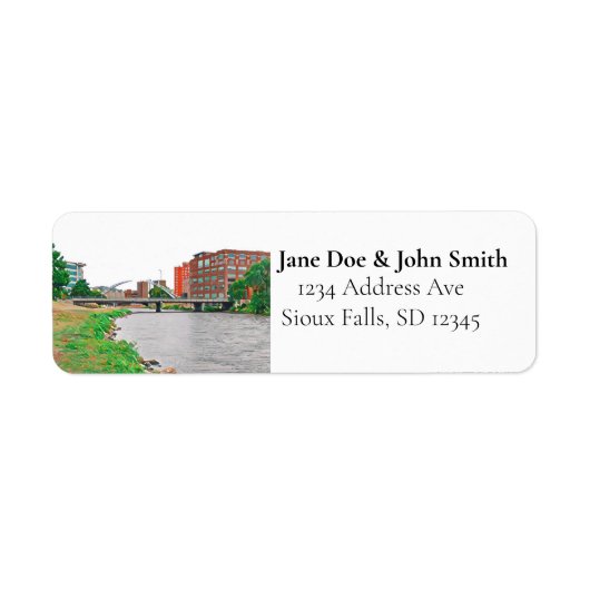 Sioux Herfsten skyline Return Address Labels (Voorkant)
