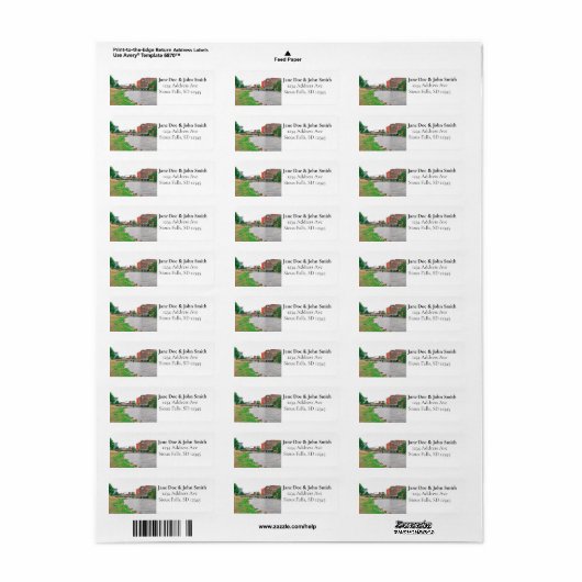 Sioux Herfsten skyline Return Address Labels (Full Sheet)