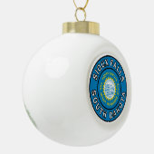 Sioux Herfsten South Dakota Keramische Bal Ornament (Links)