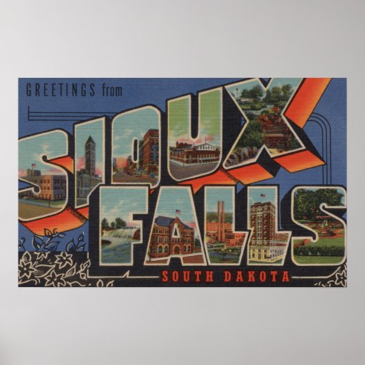 Sioux-Herfsten, South Dakota - Large Letter Scenes Poster (Voorkant)