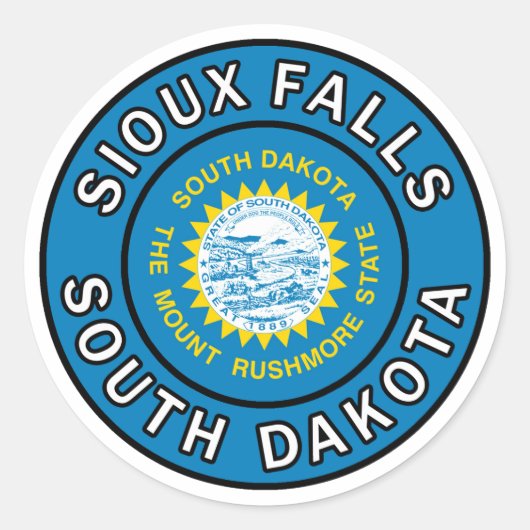 Sioux Herfsten South Dakota Ronde Sticker (Voorkant)