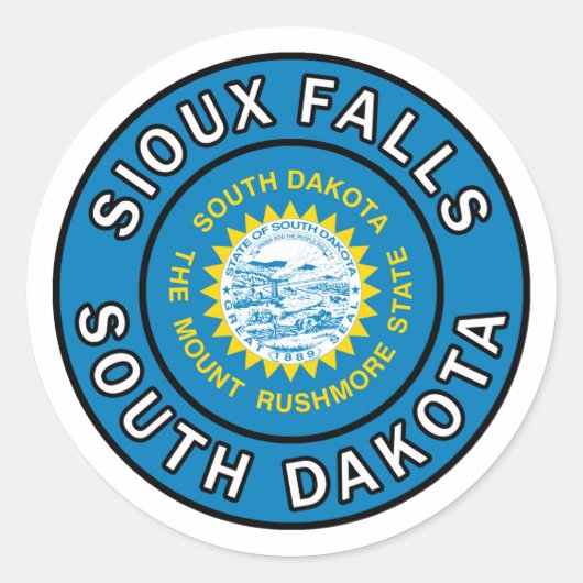 Sioux Herfsten South Dakota Ronde Sticker (Voorkant)