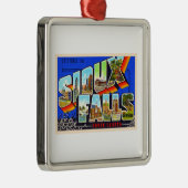 Sioux Herfsten South Dakota SD Large Letter Briefk Metalen Ornament (Rechts)