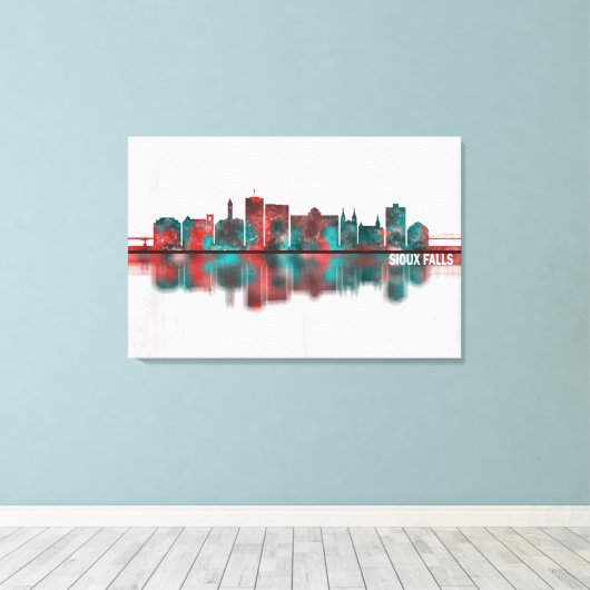 Sioux Herfsten South Dakota Skyline Canvas Afdruk (Insitu (Houten vloer))