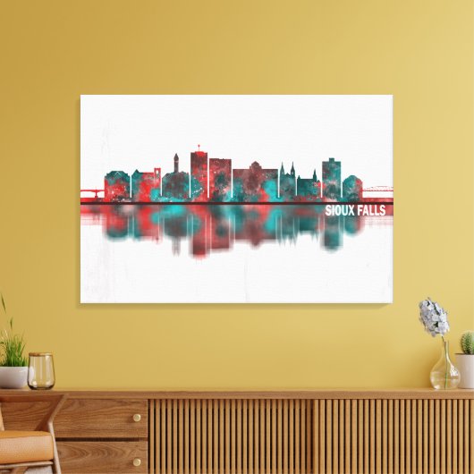 Sioux Herfsten South Dakota Skyline Canvas Afdruk (Insitu (Woonkamer))
