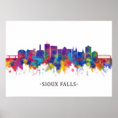 Sioux Herfsten South Dakota Skyline Poster (Voorkant)