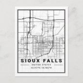 Sioux Herfsten South Dakota USA Travel City Map Briefkaart (Voorkant)