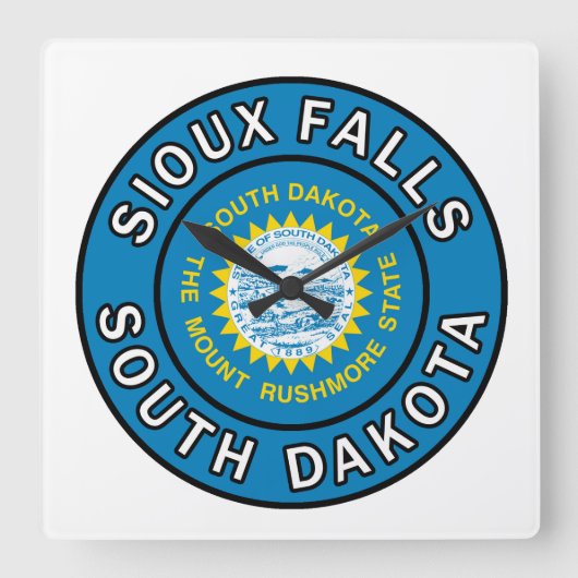Sioux Herfsten South Dakota Vierkante Klok (Voorkant)