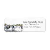 Sioux Herfsten Waterfall Return Address Labels (Voorkant)