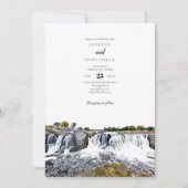 Sioux Herfsten Waterfall Wedding Uitnodiging (Voorkant)