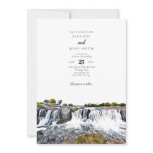 Sioux Herfsten Waterfall Wedding Uitnodiging