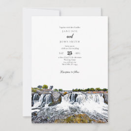 Sioux Herfsten Waterfall Wedding Uitnodiging