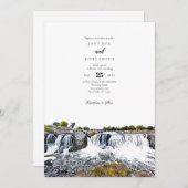 Sioux Herfsten Waterfall Wedding Uitnodiging (Voorkant / Achterkant)