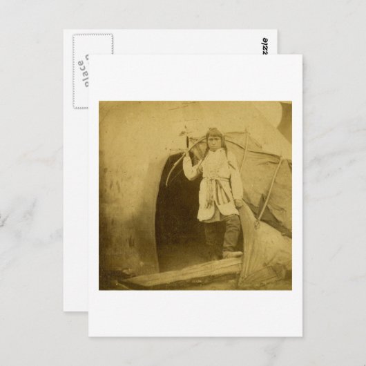 Sioux Hunter met Bow door T-shirt Pee Briefkaart (Voorkant / Achterkant)