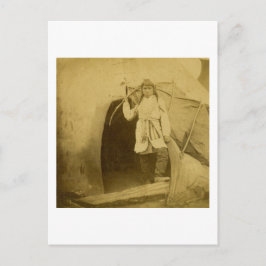 Sioux Hunter met Bow door T-shirt Pee Briefkaart