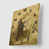 Sioux Hunter met Bow door T-shirt Pee Vierkante Klok (Hoek)