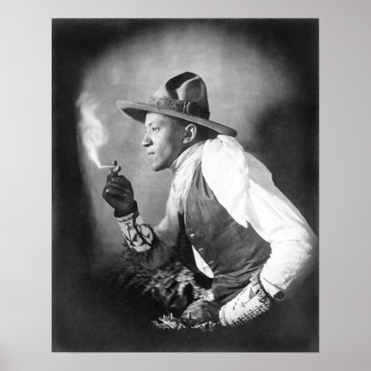 Sioux-indiaan, 1908. Oude foto Poster (Voorkant)