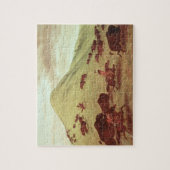 Sioux Indians jagend op buffel, 1835 (olie op doek Legpuzzel (Verticaal)