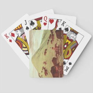 Sioux Indians jagend op buffel, 1835 (olie op doek Pokerkaarten