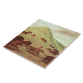 Sioux Indians jagend op buffel, 1835 (olie op doek Tegeltje (Zijkant)