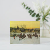 Sioux-kamp bij Wounded Knee door John Hauser Briefkaart (Staand voorkant)