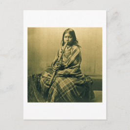 Sioux Musician Girl Sepia Briefkaart