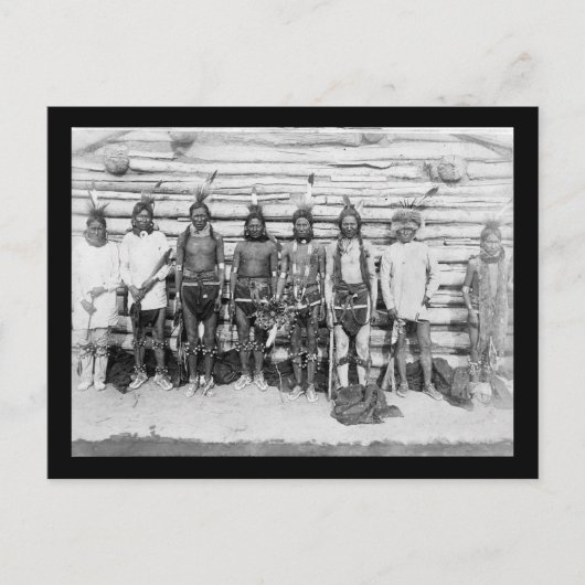 Sioux War Party -  portret Briefkaart (Voorkant)