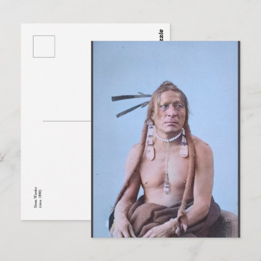 Sioux Warrior (circa 1890) Briefkaart (Voorkant / Achterkant)