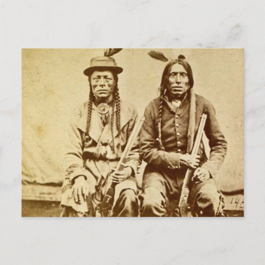 Sioux Warriors met het Herhalen van Geweren  Briefkaart (Voorkant)