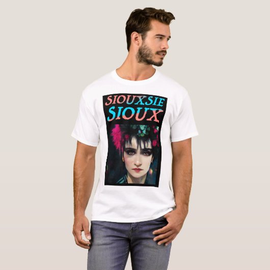 Siouxsie Sioux en de Banshees schilderden T-shirt (Voorkant volledig)